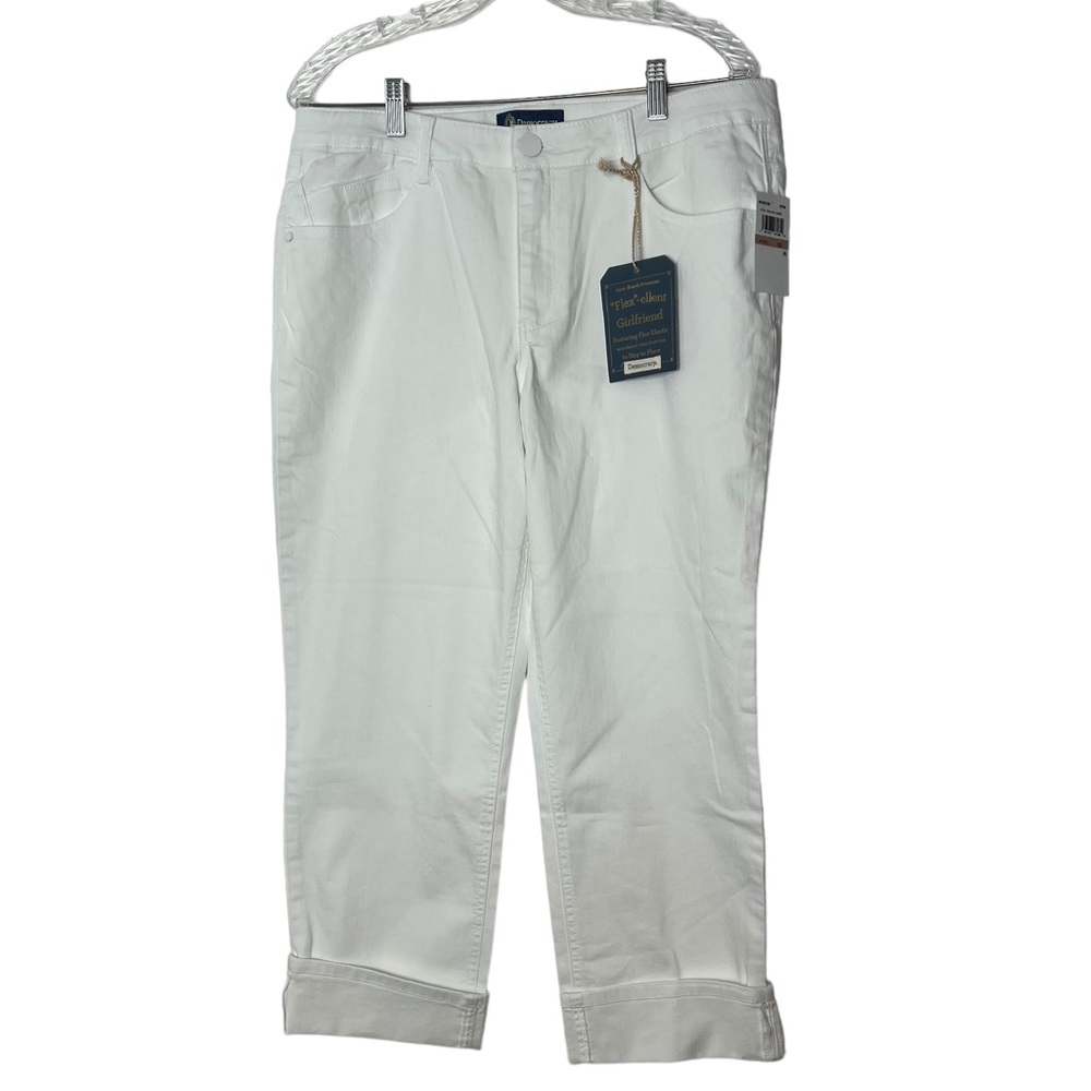 NEW Democracy 16W Optic White Flex-ellent Girlfriend Pants